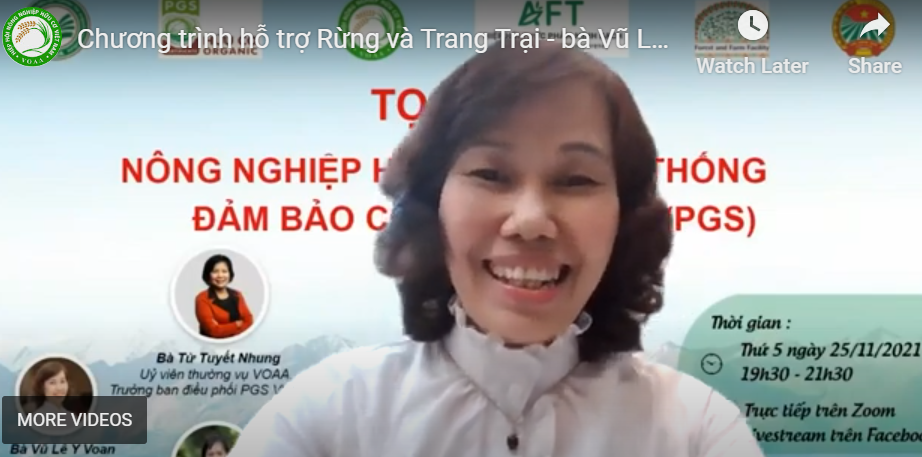Chương trình hỗ trợ Rừng và Trang Trại – bà Vũ Lê Y Voan – CVCC Ctr hỗ trợ Rừng và Trang Trại (B1)